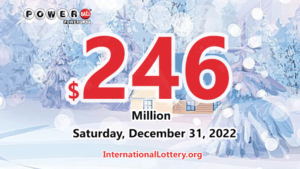 Powerball 奖池在2022年最后一次开奖中飙升至2.46亿美元。